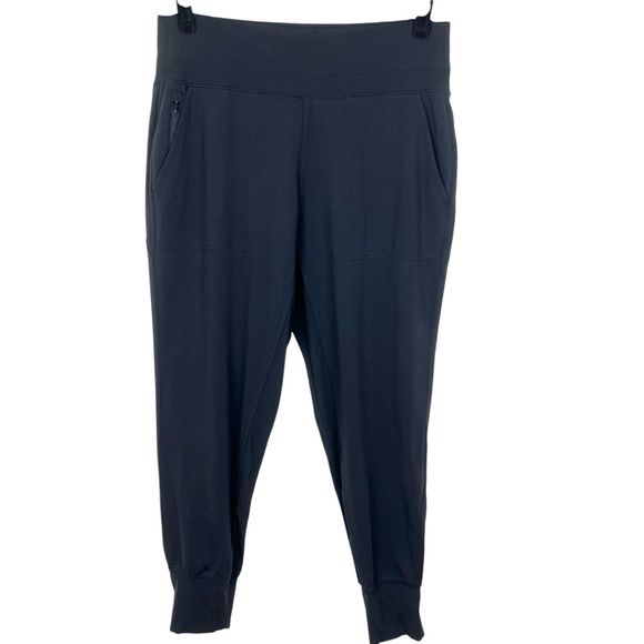 Athleta Venice High Rise Jogger Black Sz L Casual Travel Comfy Pullon - Picture 3 of 15